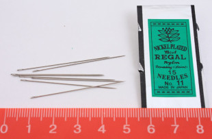 " Gamma" Иглы бисерные сталь HN- 30 25 шт №12