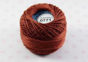 Пряжа Ирис 100% хлопок 10г 82м №0771 красно-коричневый