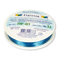 " Gamma" Леска для бисера нейлон DF- 03 цв. d 0. 3 мм 100 м №23 голубой