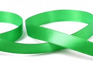 Лента атласная 12 мм ( 1/2 ") "Gamma" №134 зеленый 33 метра