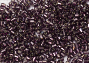 Бисер Чехия рубка 10/0 50г 27060 прозрачный сиреневый с серебряным прокрасом